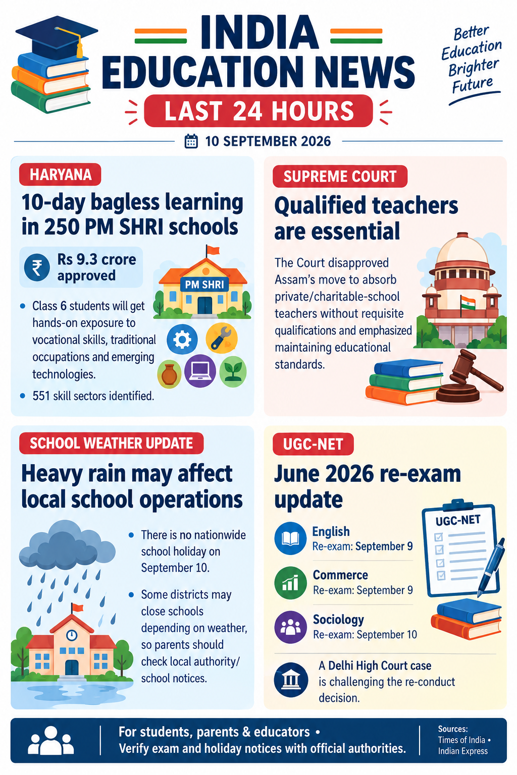 Last 24hrs educational updates