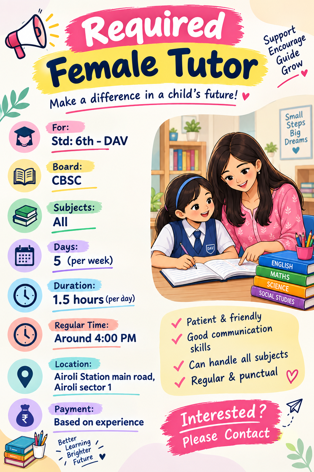 Female tutor 