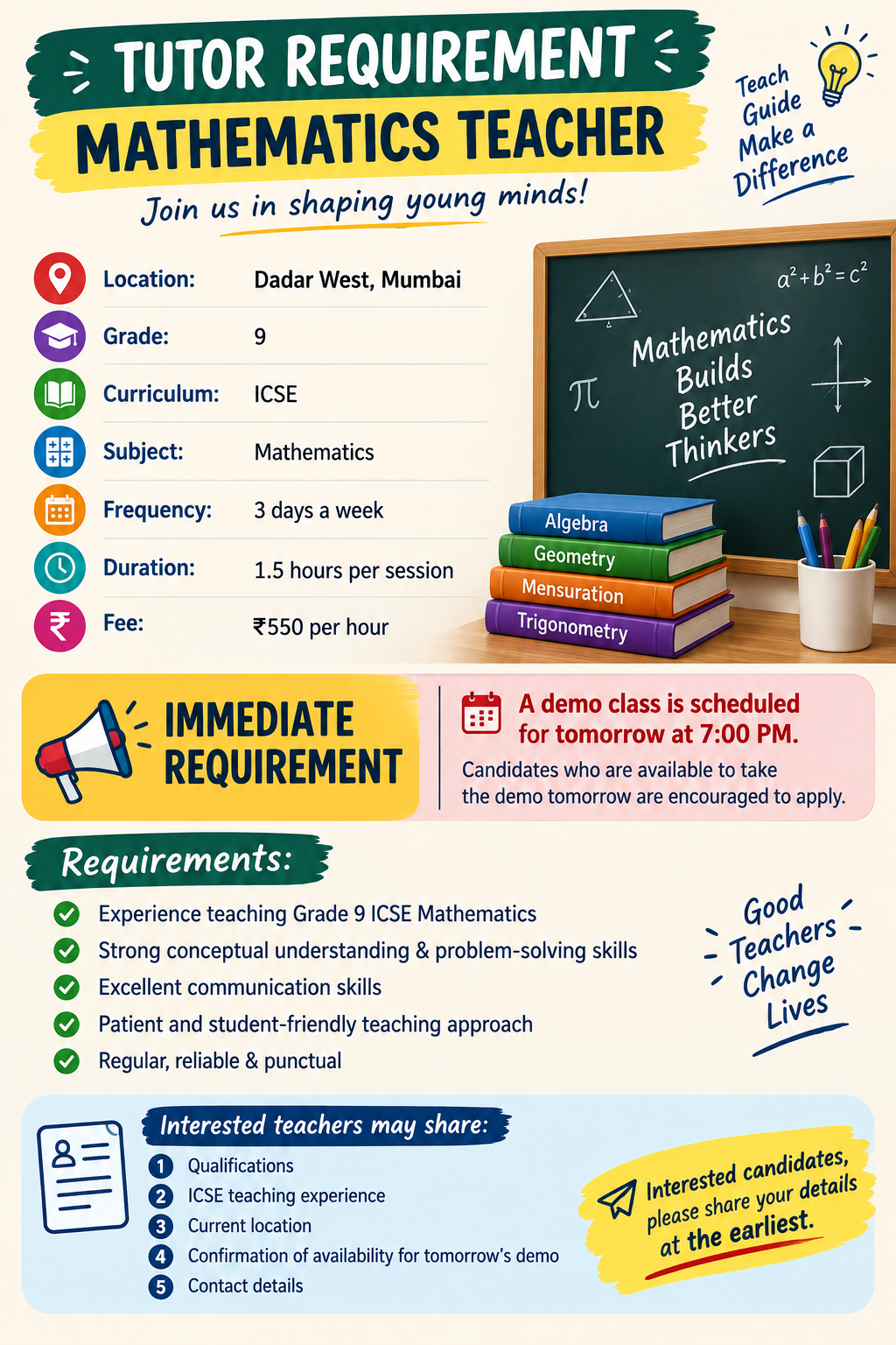 Mathematics teacher 
