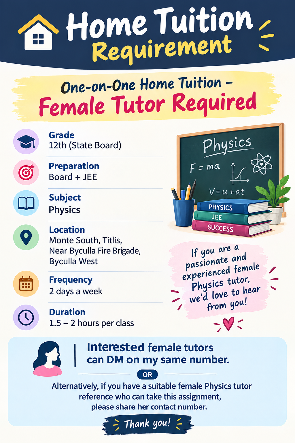 Female tutor 
